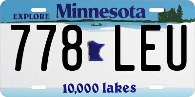 MN license plate 778LEU