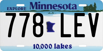 MN license plate 778LEV