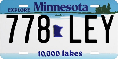 MN license plate 778LEY