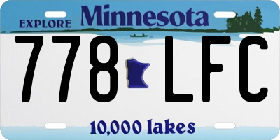 MN license plate 778LFC