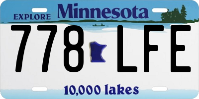 MN license plate 778LFE