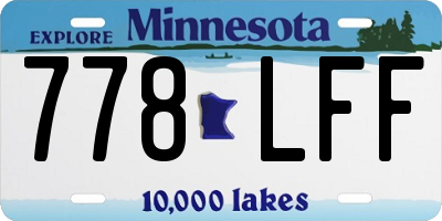 MN license plate 778LFF
