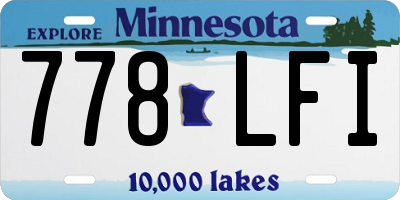 MN license plate 778LFI