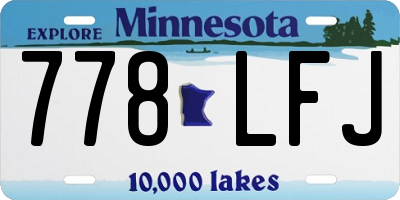 MN license plate 778LFJ
