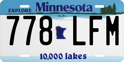 MN license plate 778LFM