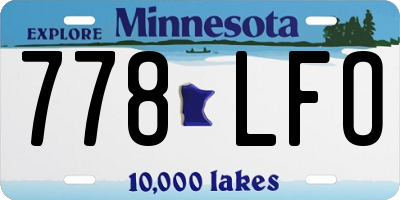 MN license plate 778LFO