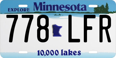 MN license plate 778LFR