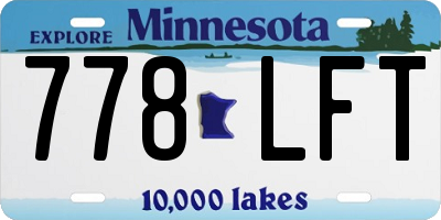 MN license plate 778LFT
