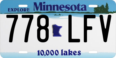 MN license plate 778LFV