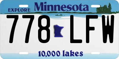 MN license plate 778LFW