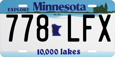 MN license plate 778LFX
