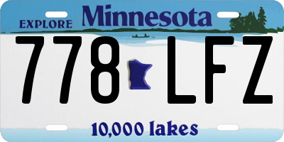 MN license plate 778LFZ