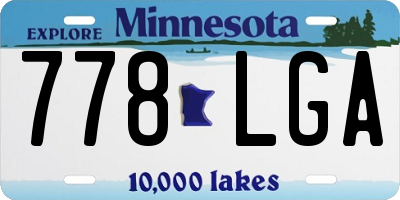 MN license plate 778LGA