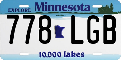 MN license plate 778LGB