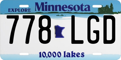 MN license plate 778LGD