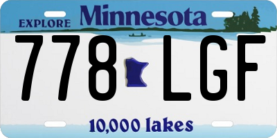 MN license plate 778LGF