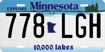 MN license plate 778LGH