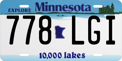 MN license plate 778LGI