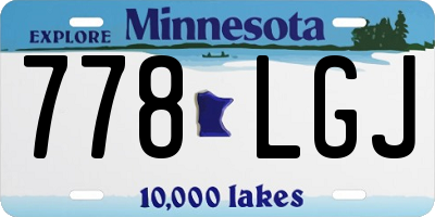 MN license plate 778LGJ
