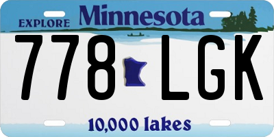 MN license plate 778LGK