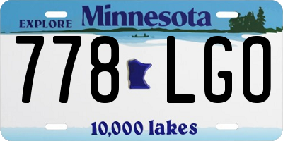 MN license plate 778LGO