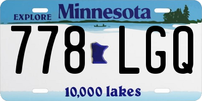 MN license plate 778LGQ