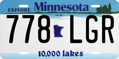 MN license plate 778LGR