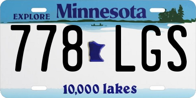 MN license plate 778LGS