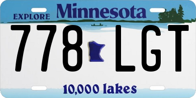 MN license plate 778LGT