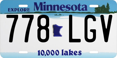 MN license plate 778LGV