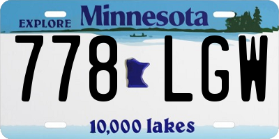MN license plate 778LGW