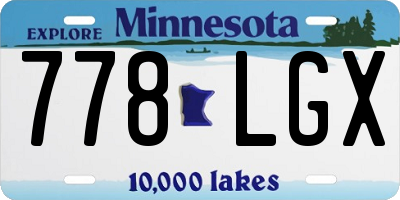 MN license plate 778LGX