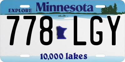 MN license plate 778LGY