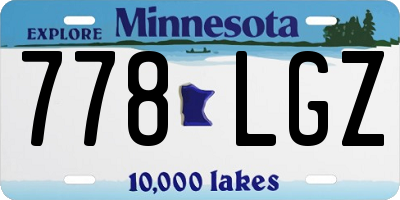 MN license plate 778LGZ