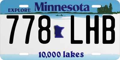 MN license plate 778LHB