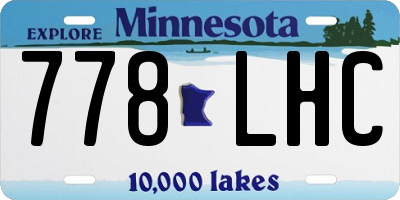 MN license plate 778LHC