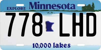 MN license plate 778LHD