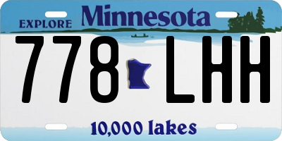 MN license plate 778LHH