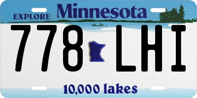 MN license plate 778LHI