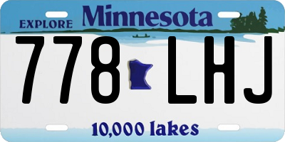 MN license plate 778LHJ