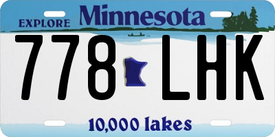 MN license plate 778LHK