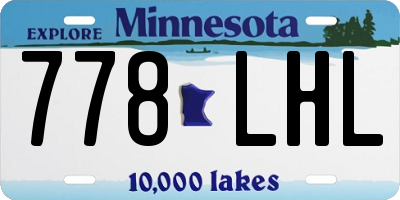 MN license plate 778LHL
