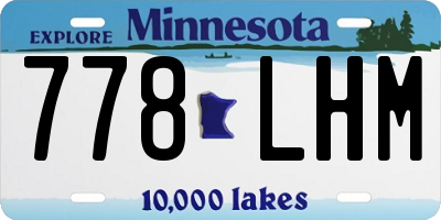 MN license plate 778LHM
