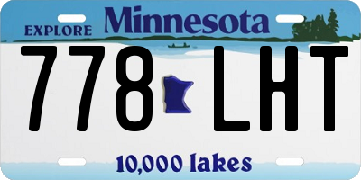 MN license plate 778LHT
