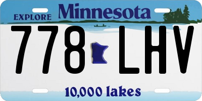 MN license plate 778LHV
