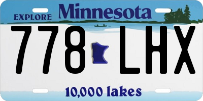 MN license plate 778LHX