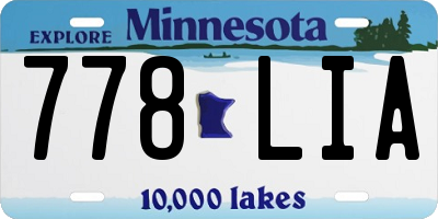MN license plate 778LIA