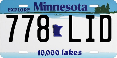 MN license plate 778LID