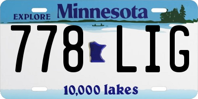 MN license plate 778LIG
