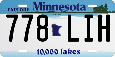 MN license plate 778LIH
